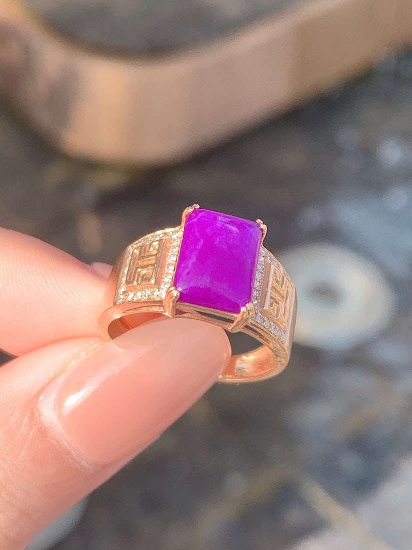 18k Gold Inlaid Sodalite Ring - 4