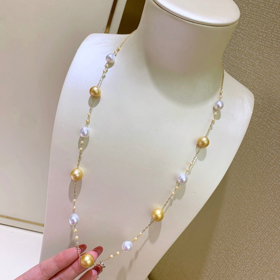 18K gold-plated long sweater chain - 3