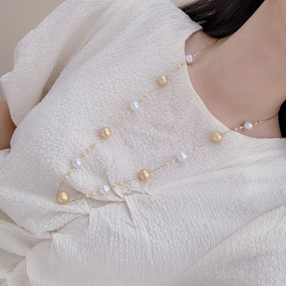 18K gold-plated long sweater chain - 6