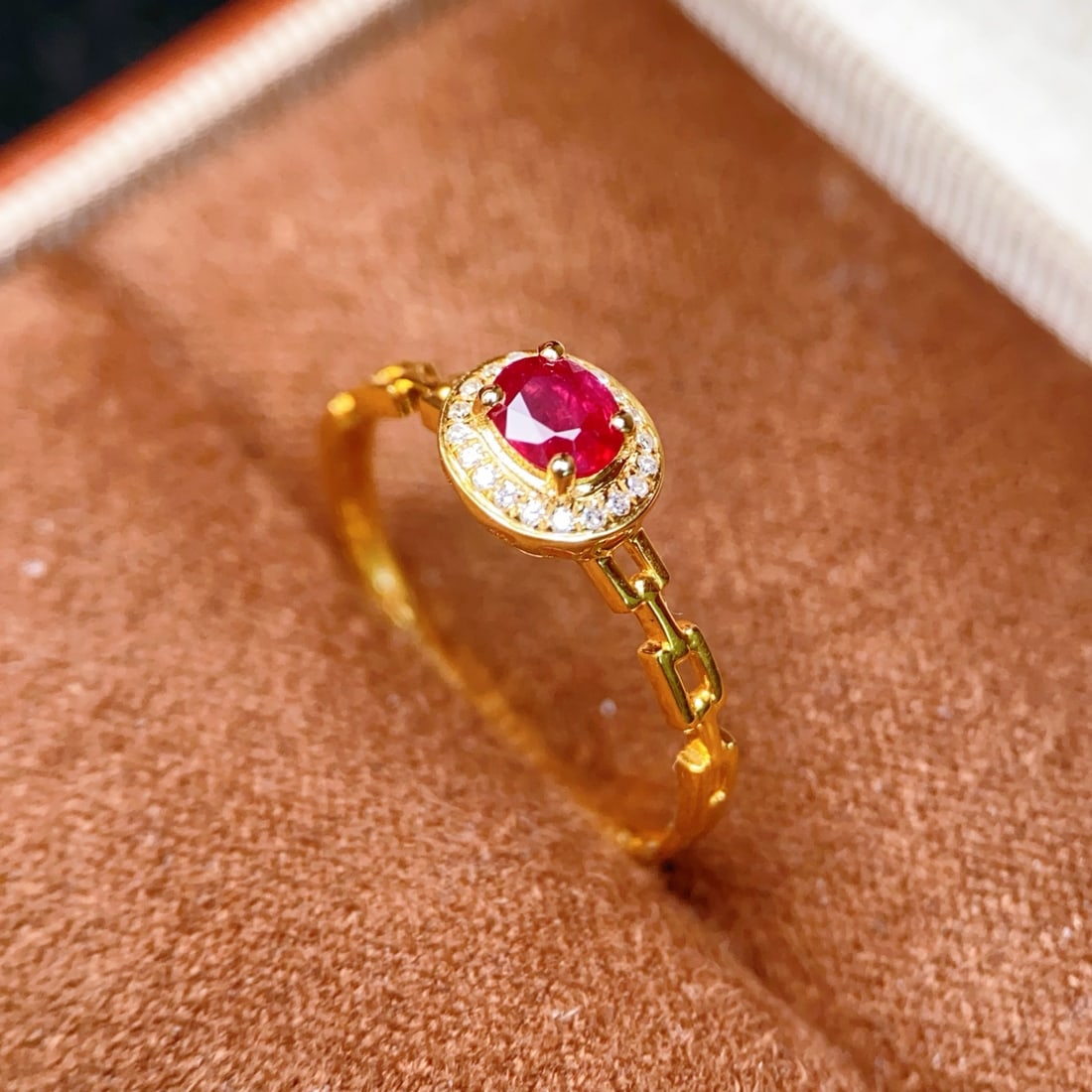 No heat pigeon blood red ruby ring - 4
