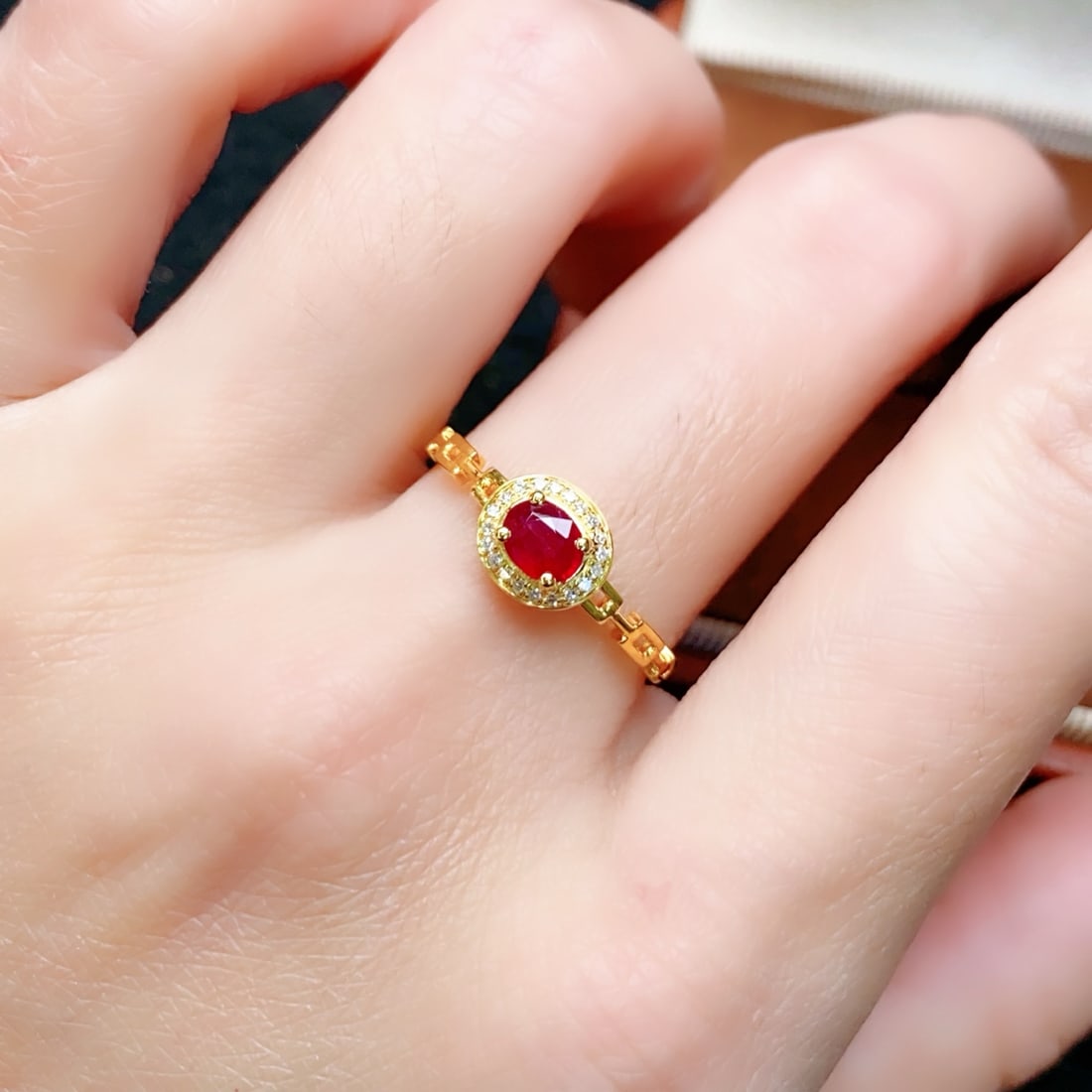 No heat pigeon blood red ruby ring - 6