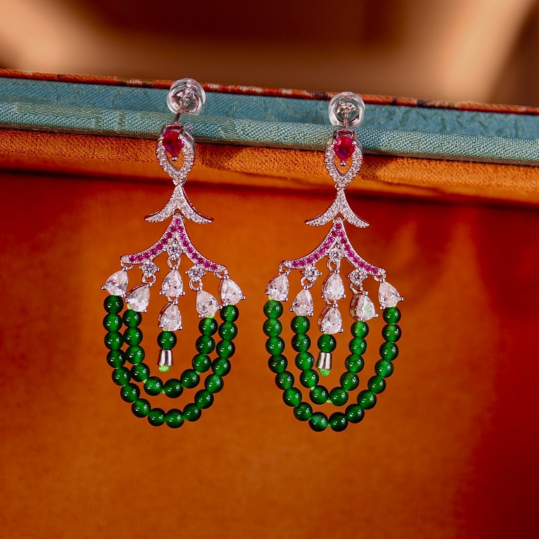 Natural Jade Millet Bead Pure Silver Earrings: Natural Jade Green Millet Bead Sterling Silver Earrings, about 3mm in diameter, color is true and round. Reserve: $300.00 Shipping:Domestic: Shipping rates are determined by