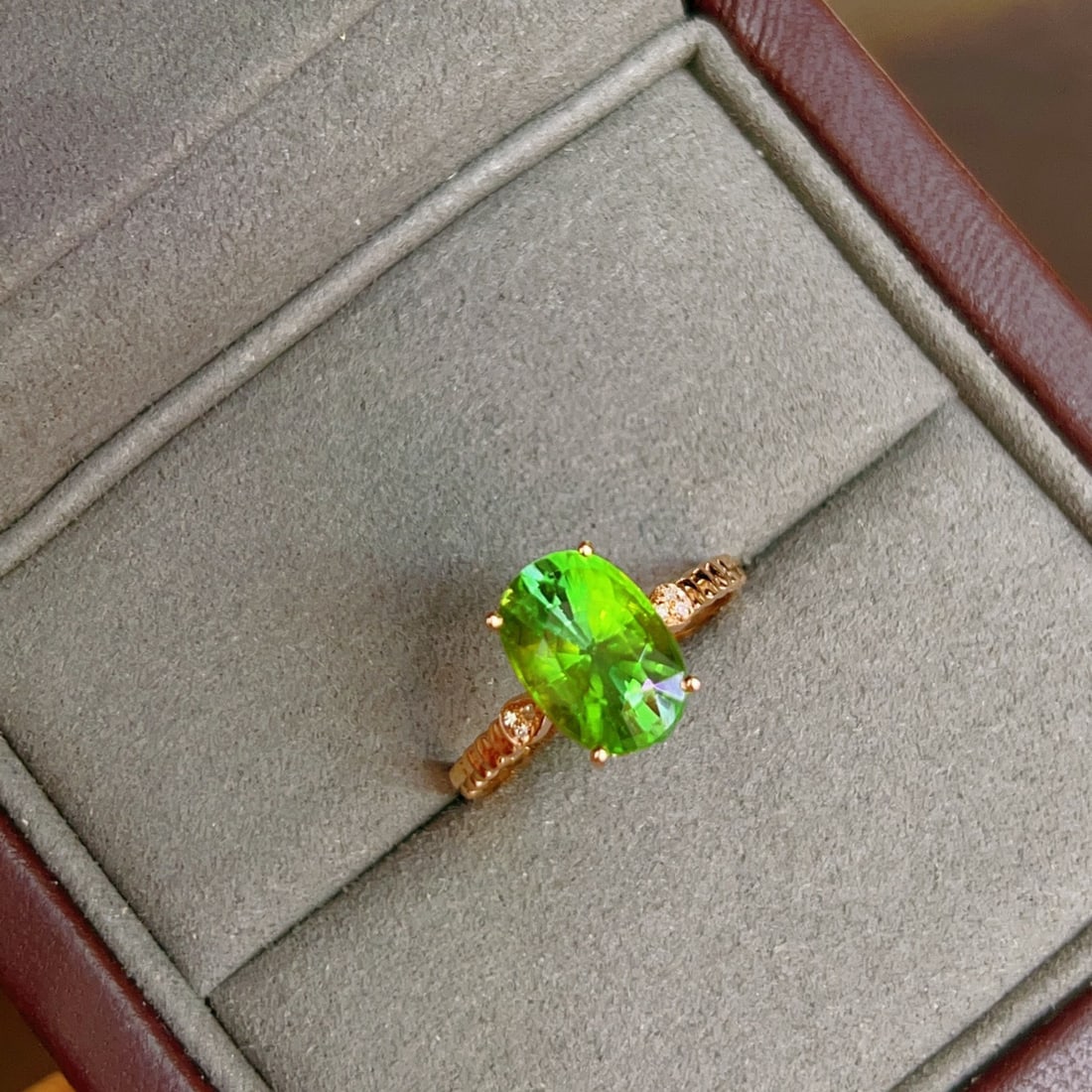 18k Gold with Diamond-Set Tourmaline Ring - 2