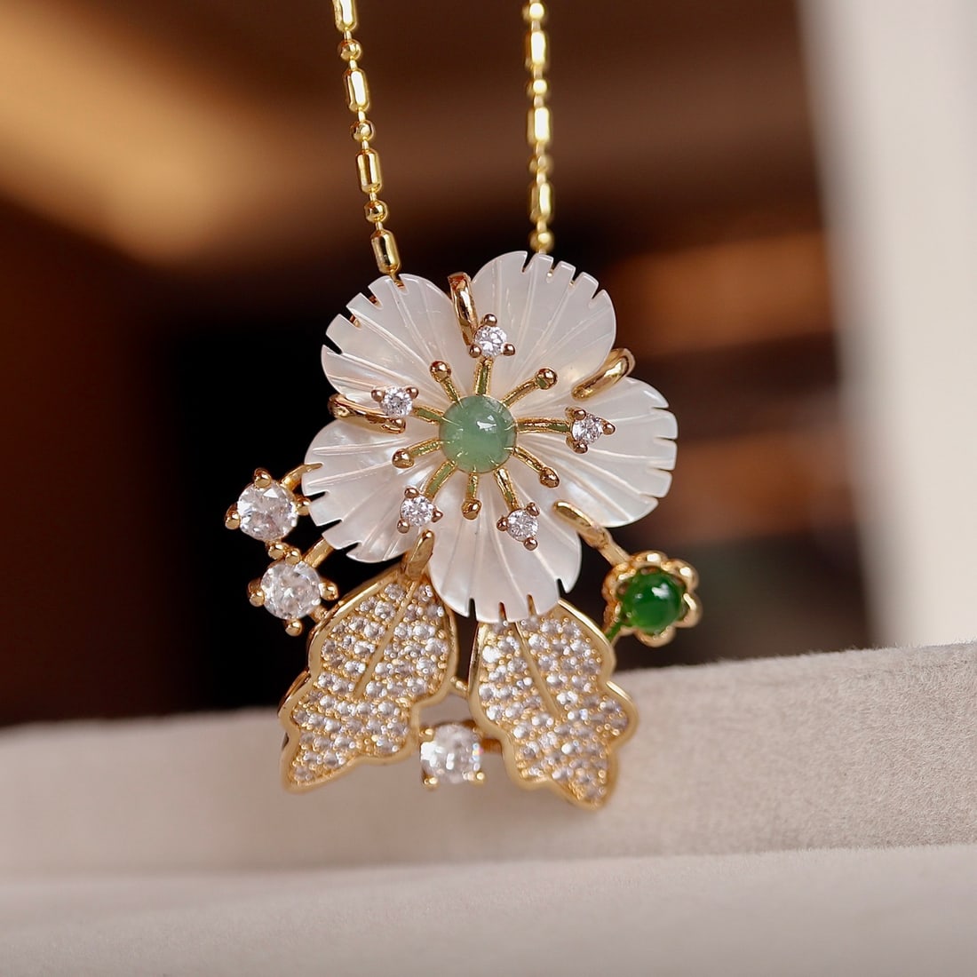 Natural Jade Floral Brooch Pendant: Natural Jade Floral Brooch Pendant, about 40x30mm Reserve: $80.00 Shipping: Domestic: Shipping rates are determined by destination International: Foreign shipping rates are determined by destination.