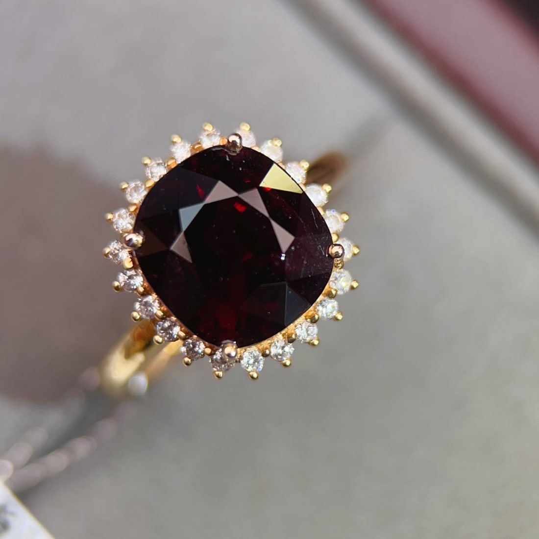 18K Gold Plated Tourmaline Ring: 18K Gold Plated Tourmaline Ring, Total Weight 2.77g, Main Stone 4ct, Diamonds 0.22/22 Reserve: $1,600.00 Shipping:Domestic: Shipping rates are determined by destinationInternational: Foreign