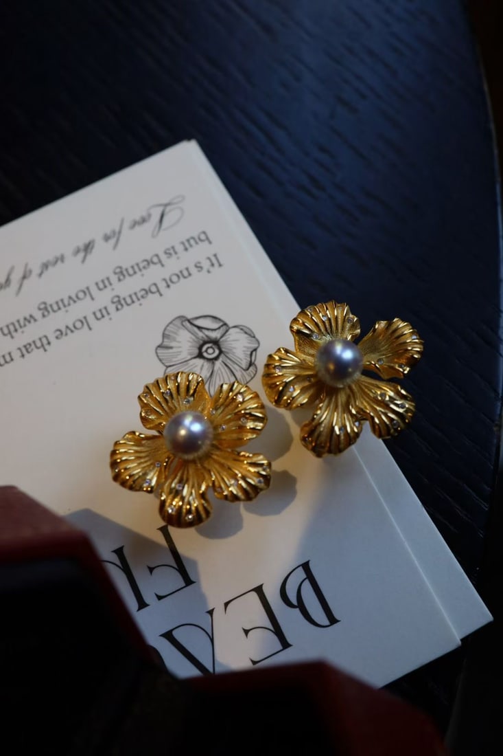 s925 Sterling Silver Plated Japanese Akoya Pearl Earrings - 5