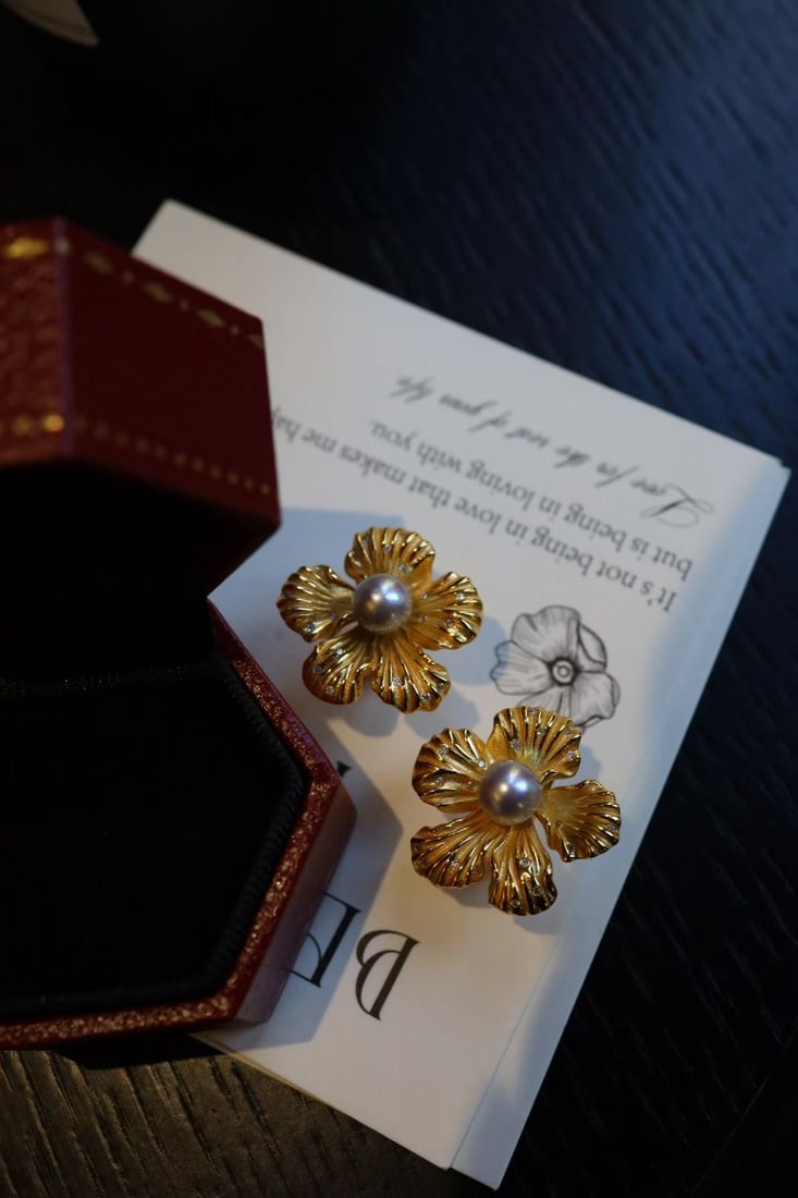 s925 Sterling Silver Plated Japanese Akoya Pearl Earrings - 9