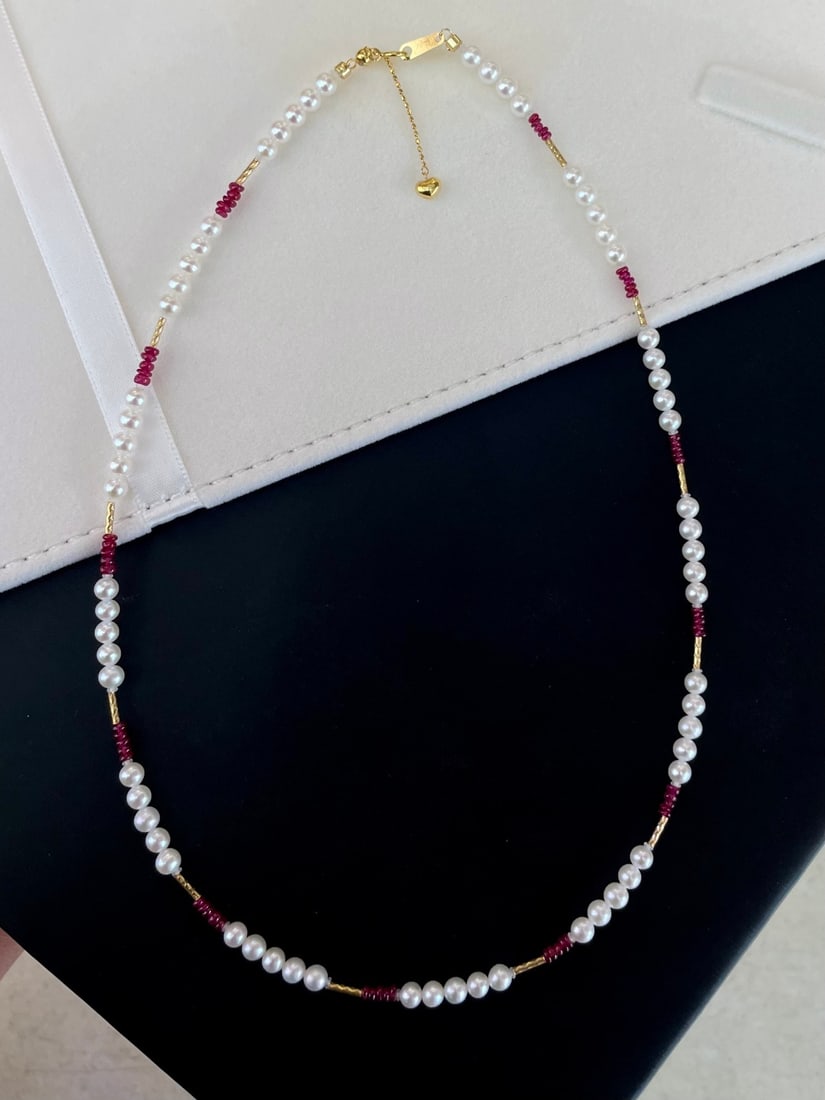 Pearl Collarbone Chain Necklace - 2