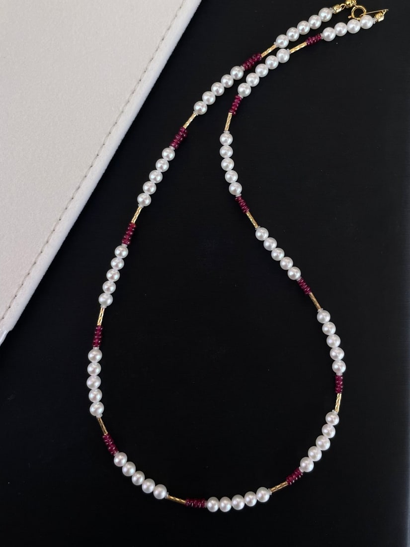 Pearl Collarbone Chain Necklace - 3