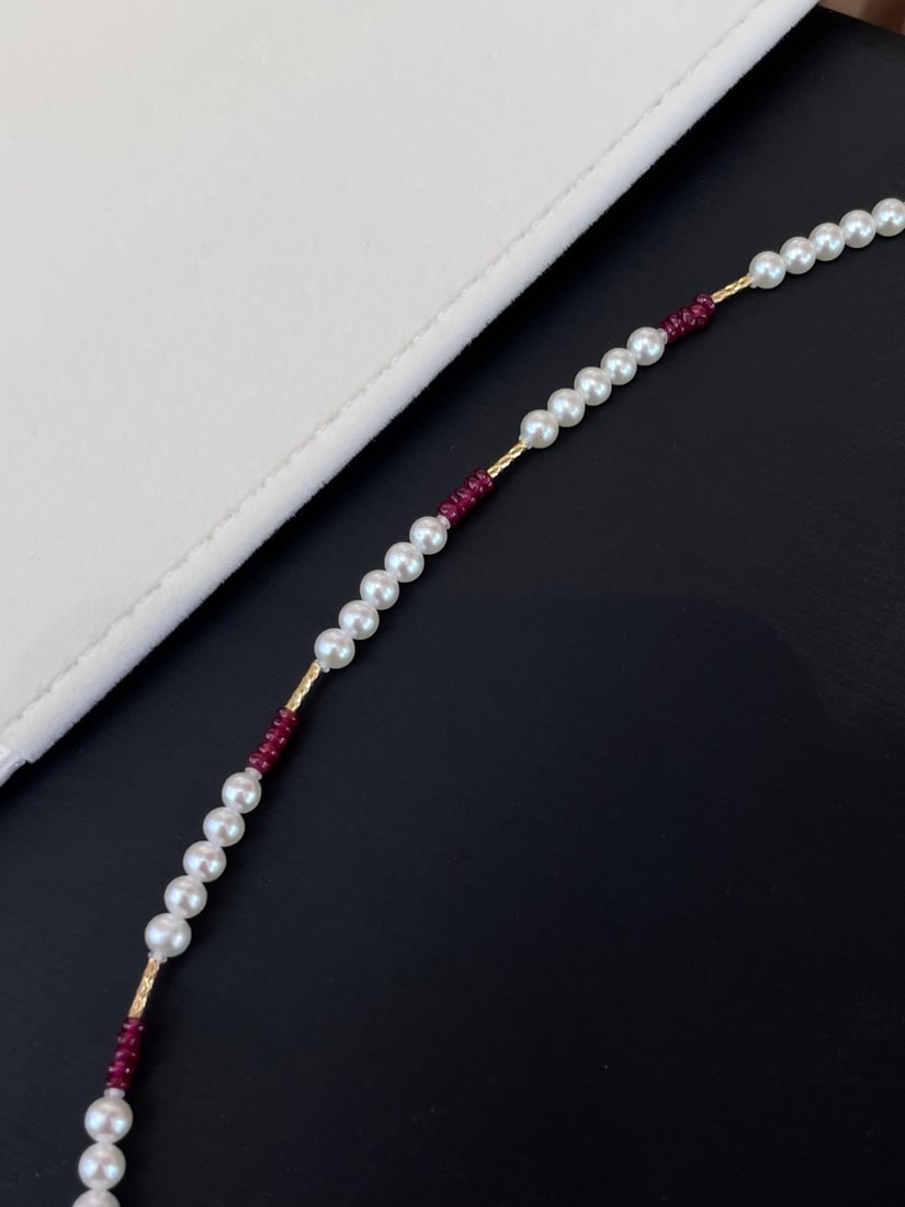 Pearl Collarbone Chain Necklace - 5