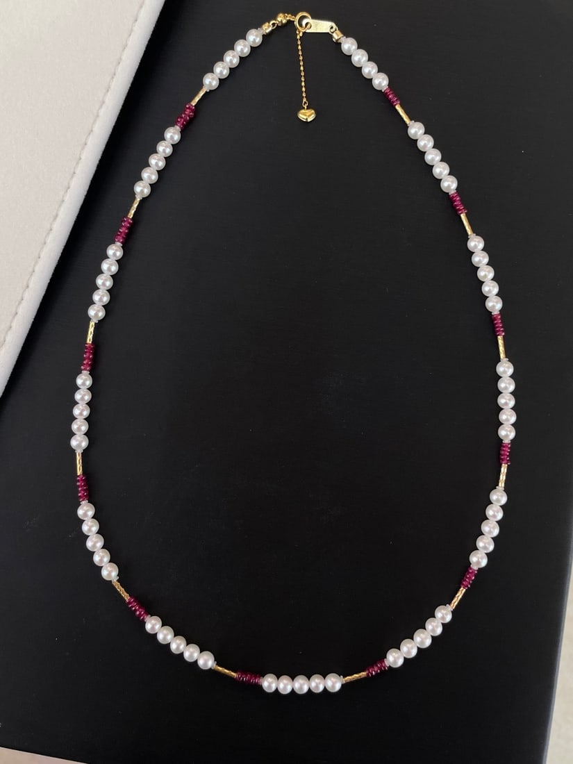 Pearl Collarbone Chain Necklace - 6