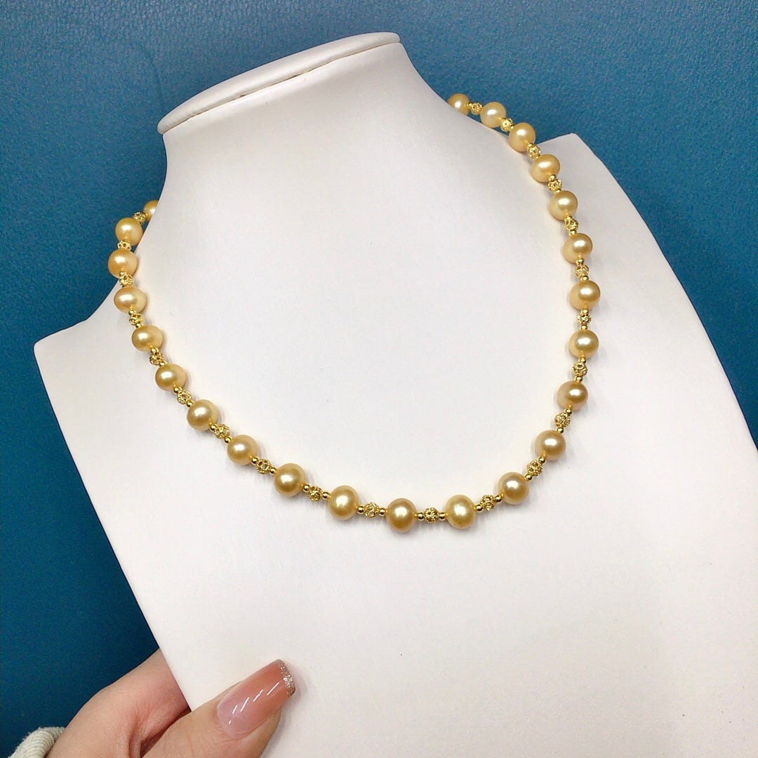 Natural Pearl Starry Sky Necklace Sweater Chain - 2