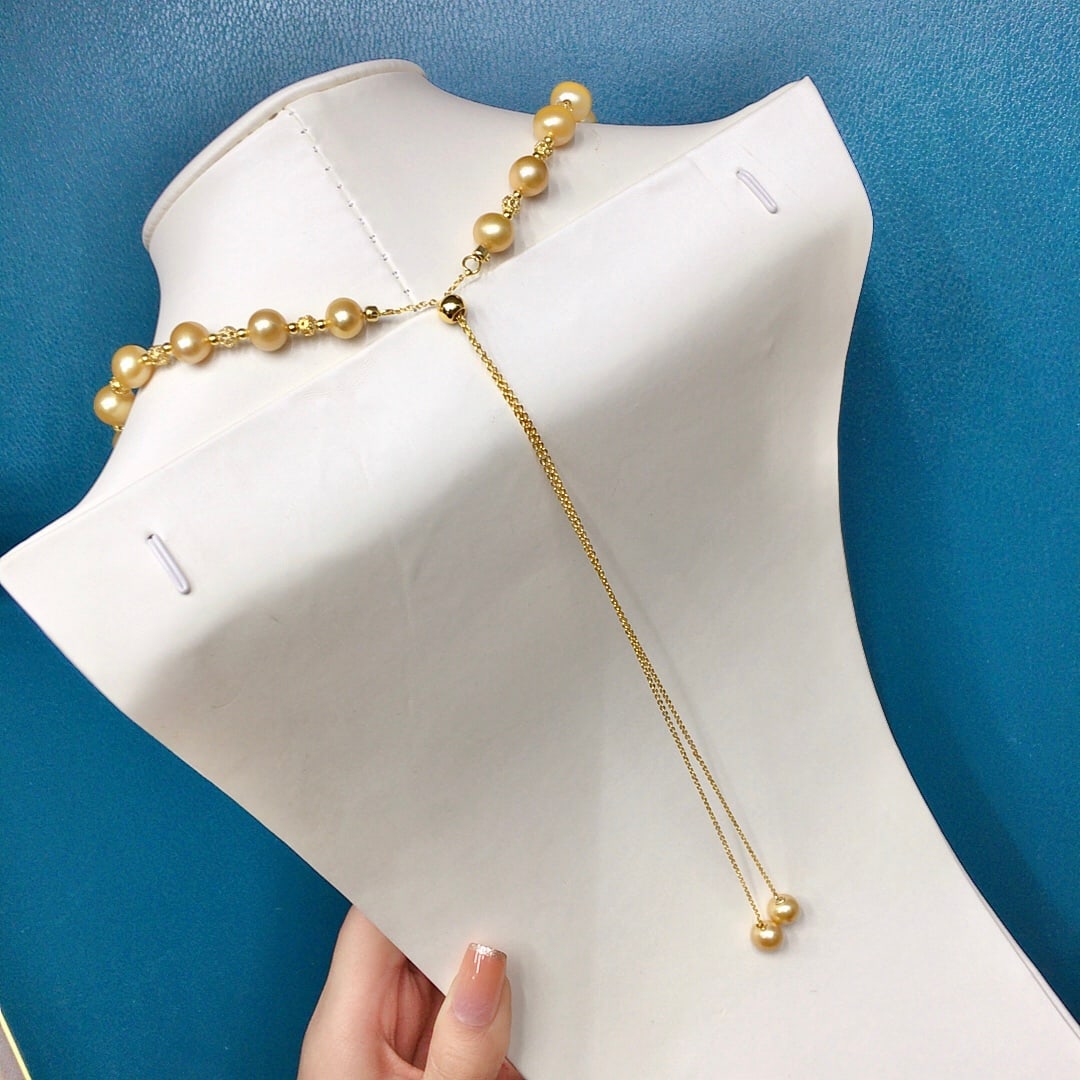 Natural Pearl Starry Sky Necklace Sweater Chain - 5