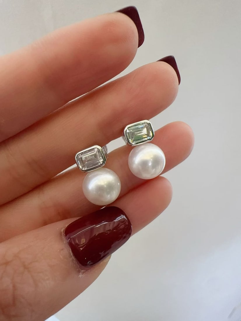 Sterling Silver Embedded Flawed Beaded Rock Candy Pearl Set - 4