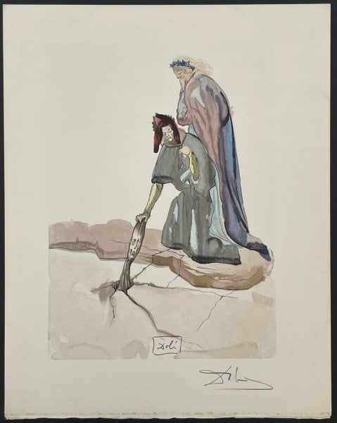 Salvador Dali: Divine Comedie inferno Canto 32-1: Title: Salvador Dali: Divine Comedie inferno Canto 32-1 Description: Artist: Salvador Dali Title: Divine Comedie inferno Canto 32-1 Date: 1960 Medium: Wood Engravings Dimensions: 10 x 7 1/4 inches Add