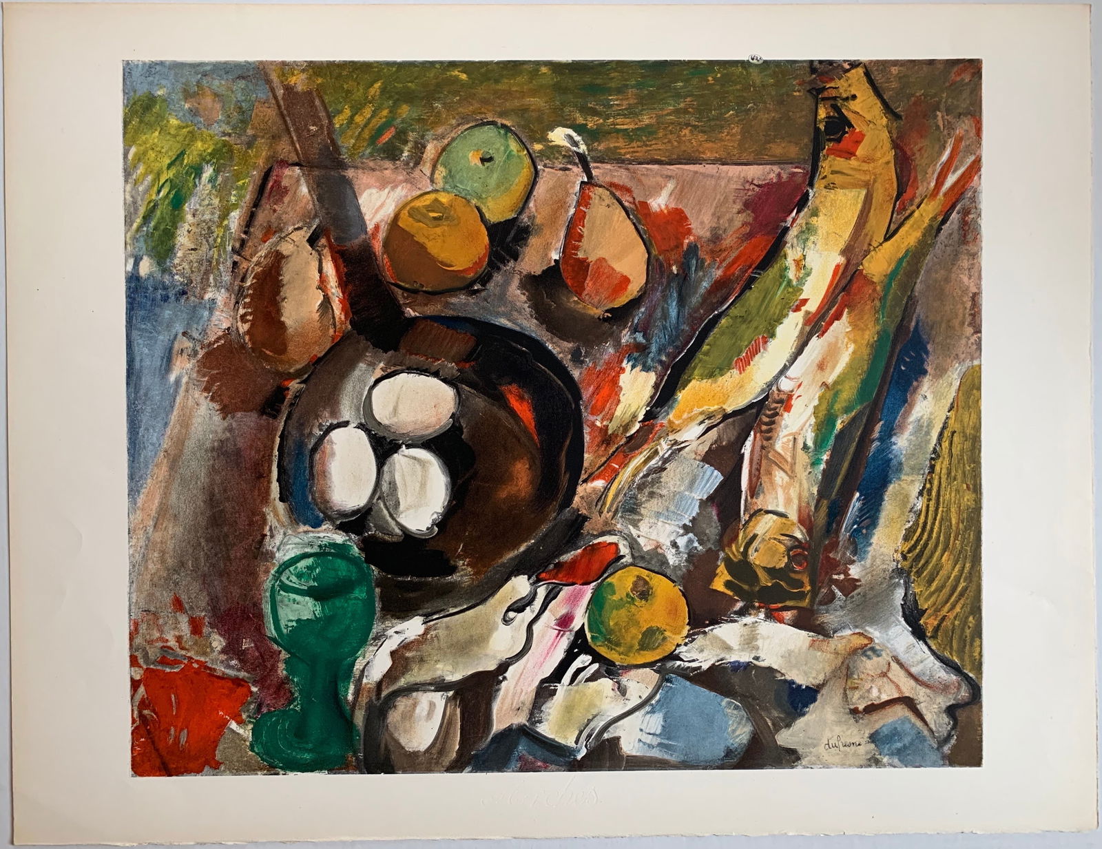 Charles Dufresne: Nature Morte Fruits et Le_gumes, 1920: Title: Charles Dufresne: Nature Morte Fruits et Le_gumes, 1920 Description: Artist: Charles DufresneTitle: Nature Morte Fruits et Le_gumes, 1920Year: 1971Medium: Offset lithograph and halftones on