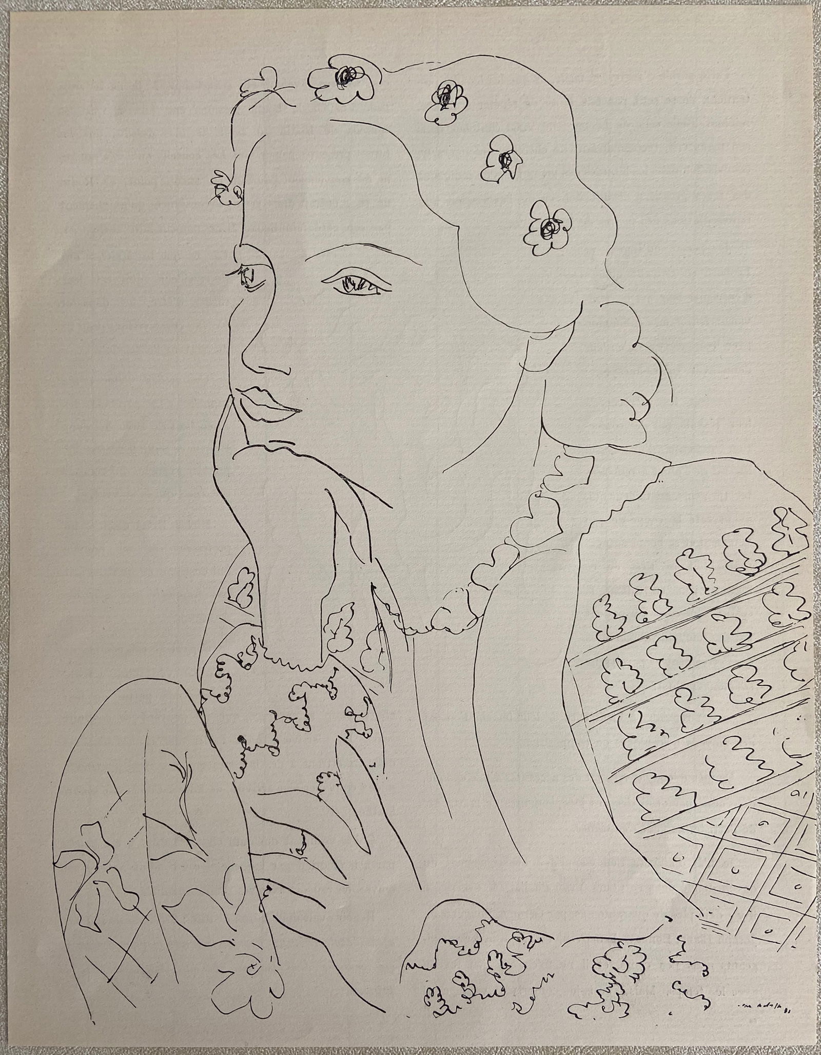 Henri Matisse: Divagations: Title: Henri Matisse: Divagations Description: Artist: Henri MatisseTitle: DivagationsType: Work on paperDate: 1937Medium: HeliogravureDimensions: 14 x 10.25 inchesSigned and Dated: Signed in