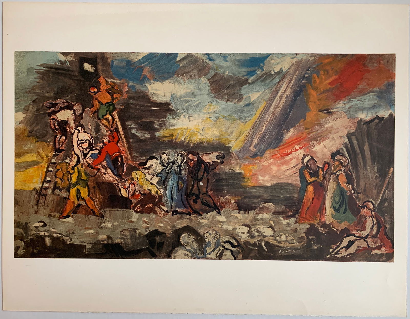 Charles Dufresne: Descente de Croix, 1932: Title: Charles Dufresne: Descente de Croix, 1932 Description: Artist: Charles DufresneTitle: Descente de Croix, 1932Year: 1971Medium: Offset lithograph and halftones on Arches paper. Illustrated with