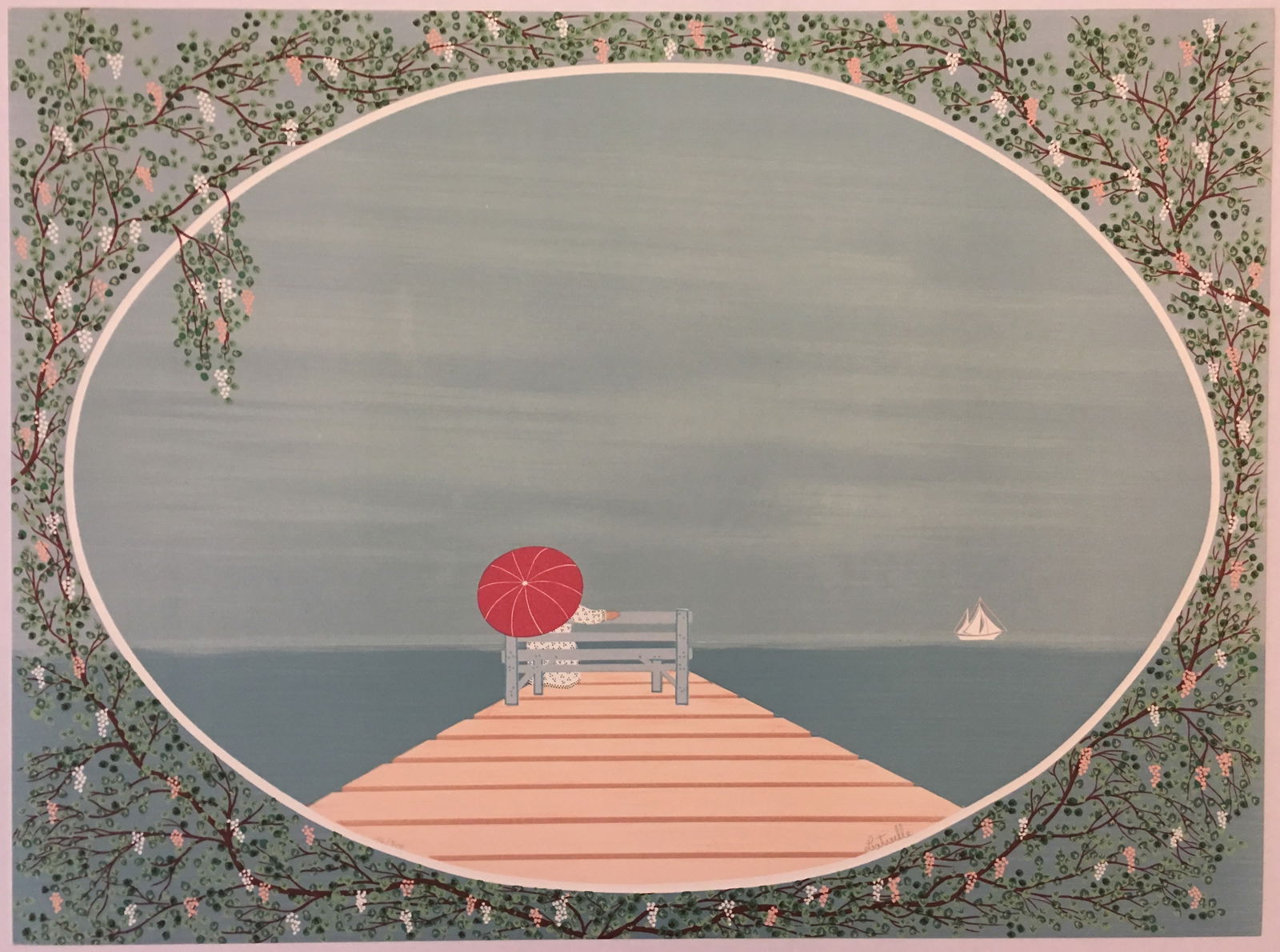 Patrick Latreille: Bord de mer (Seaside): Title: Patrick Latreille: Bord de mer (Seaside) Description: Artist: Patrick LatreilleTitle: Bord de mer (Seaside)Type: Work on paperDate: N/AMedium: LithographDimensions: 24.37 x 18.5 inchesSigned