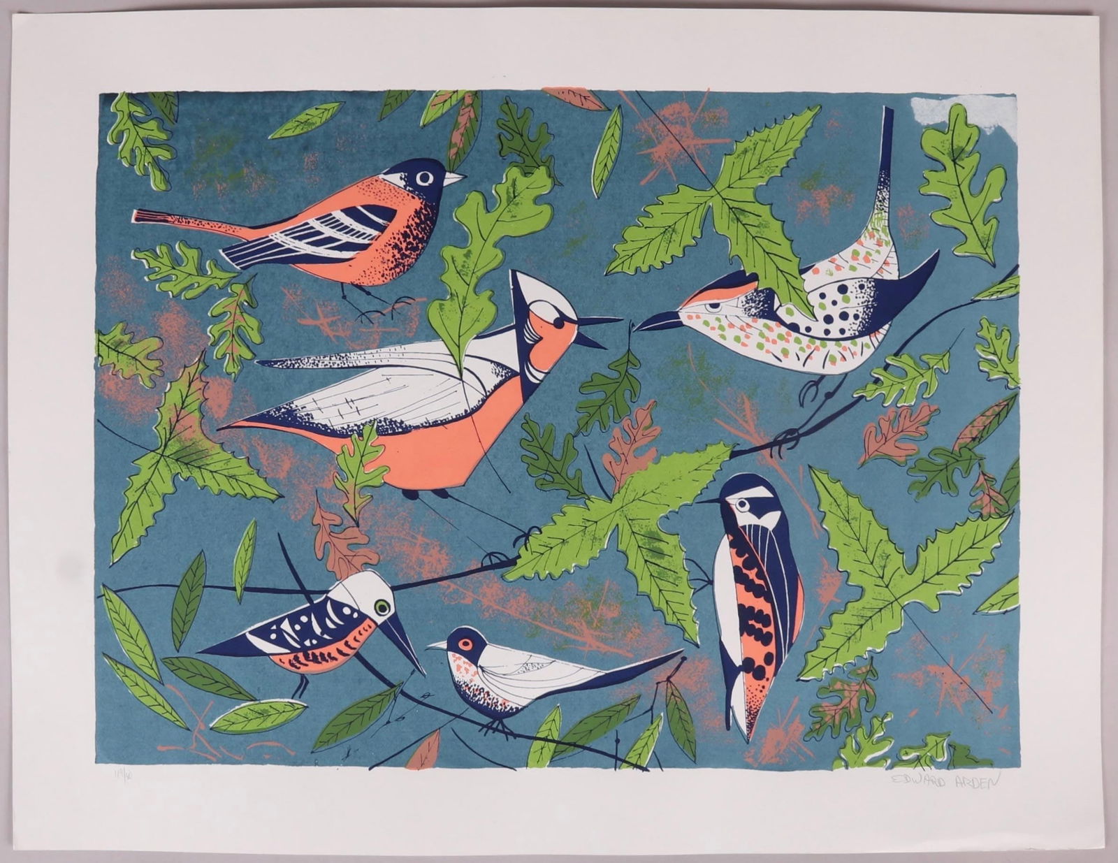 Edward Arden: Birds: Title: Edward Arden: Birds Description: Artist: Edward ArdenTitle: BirdsDate/Period: 1960Type: Work on paperMedium: SilkscreenDimension: 20 x 26 inchesSigned & Dated: Signed and numbered Reserve: 