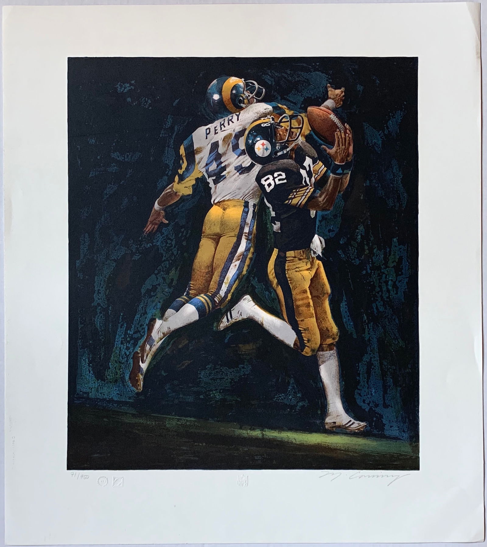 Merv Corning: John Stallworth (NFL Superbowl XIV - Steelers vs. Rams): Title: Merv Corning: John Stallworth (NFL Superbowl XIV - Steelers vs. Rams) Description: Artist: Merv CorningTitle: John Stallworth (NFL Superbowl XIV - Steelers vs. Rams)Date/Period: 1980Type: Work