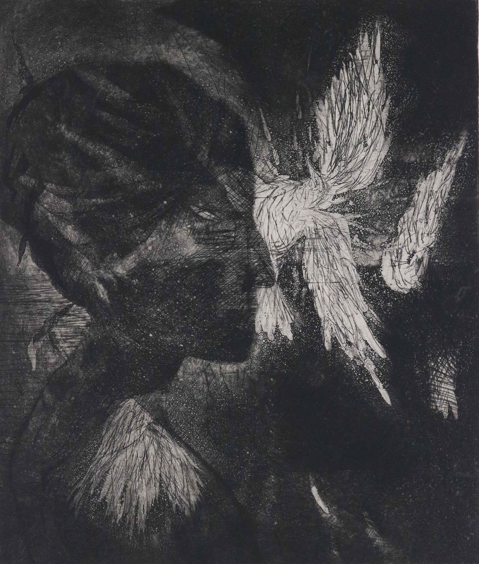 Chaim Koppleman: Wings of the Dove: Title: Chaim Koppleman: Wings of the Dove Description: Artist: Chaim KopplemanTitle: Wings of the DoveType: Work on paperDate: N/AMedium: N/ADimensions: 21.5 x 17 inchesSigned and Dated: Signed,