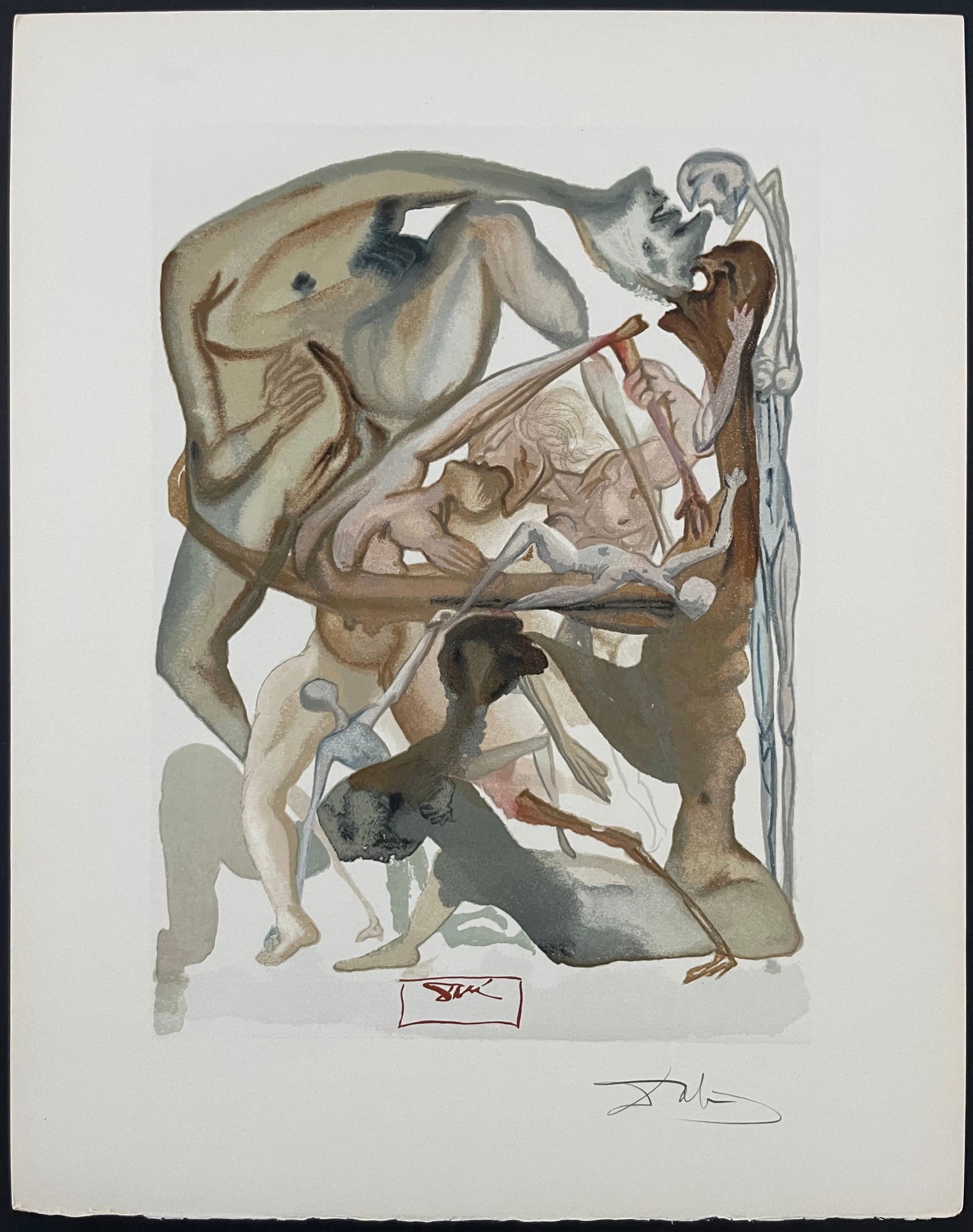 Salvador Dali: Divine Comedie inferno Canto 11-1: Title: Salvador Dali: Divine Comedie inferno Canto 11-1 Description: Artist: Salvador DaliTitle: Divine Comedie inferno Canto 11-1Date/Period: 1960Type: Work on paperMedium: Wood EngravingsDimension: