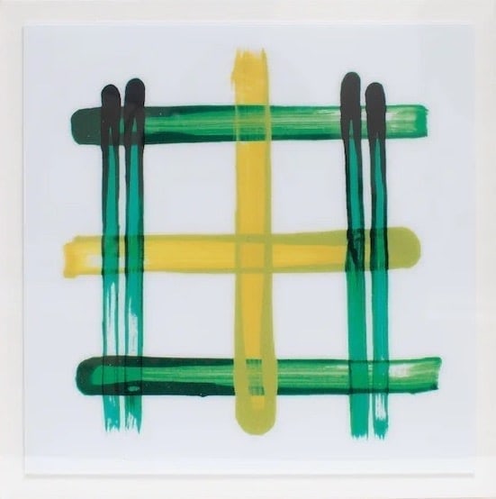 CJ Hendry: Double Bubble: Title: CJ Hendry: Double Bubble Description: Artist: CJ Hendry Title: Double Bubble Year: 2023 Medium: Lenticular Print changes color when you move from left to right Type: Work on paper Dimensions: 1