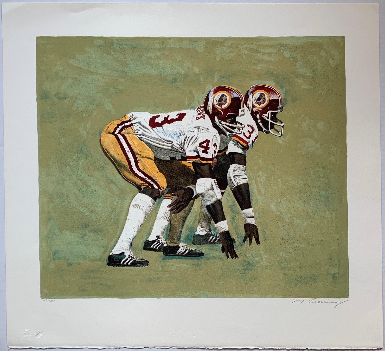 Merv Corning: Washington Redskins Running Backs (Larry Brown and Charlie Harraway): Title: Merv Corning: Washington Redskins Running Backs (Larry Brown and Charlie Harraway) Description: Artist: Merv CorningTitle: Washington Redskins Running Backs (Larry Brown and Charlie
