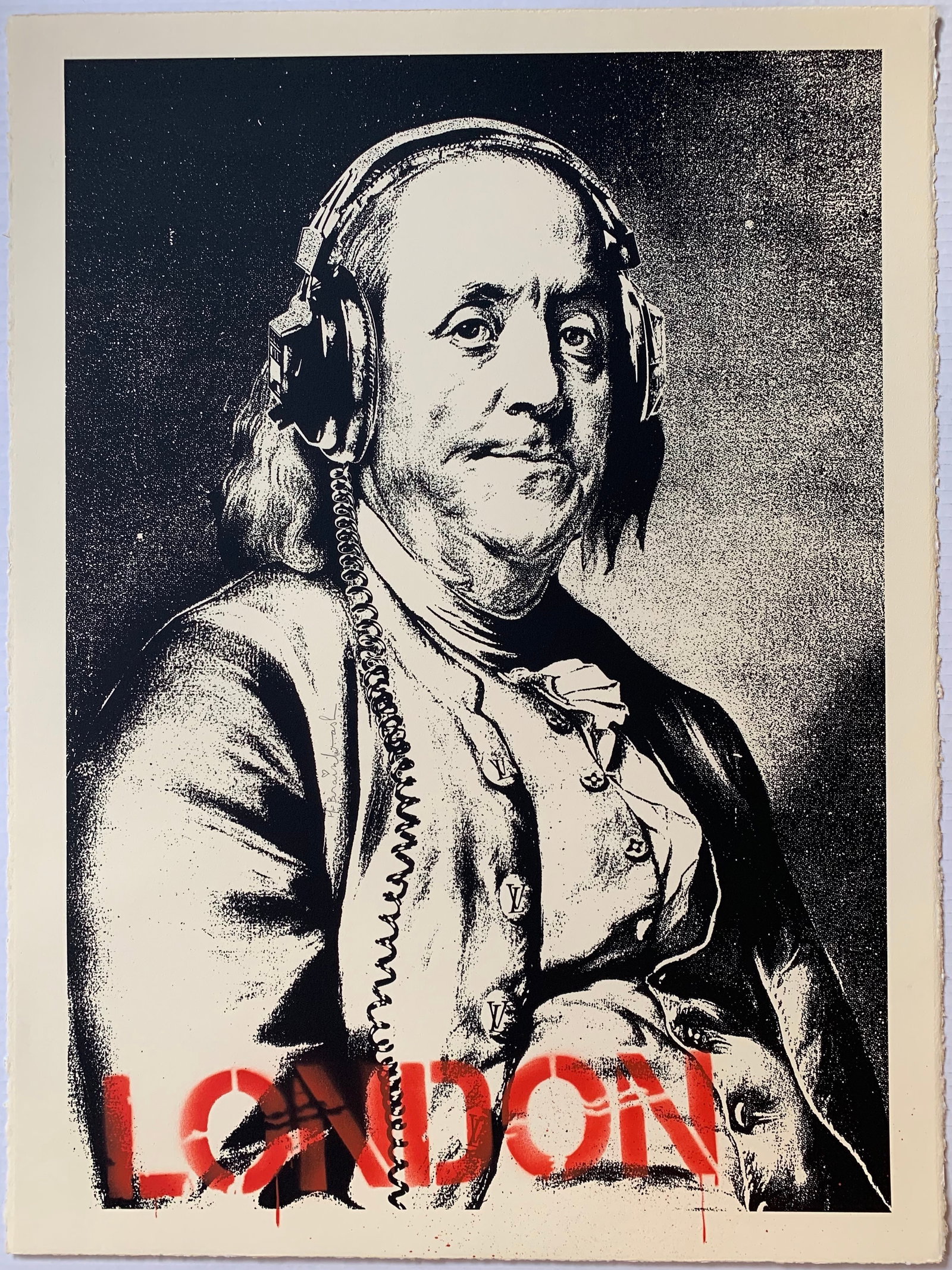 Mr. Brainwash: Big Ben: Title: Mr. Brainwash: Big Ben Description: Artist: Mr. BrainwashTitle: Big BenDate/Period: 2009Type: Work on paperMedium: Spray paint and stencil on cream colored archival paperDimension: 30 x 22