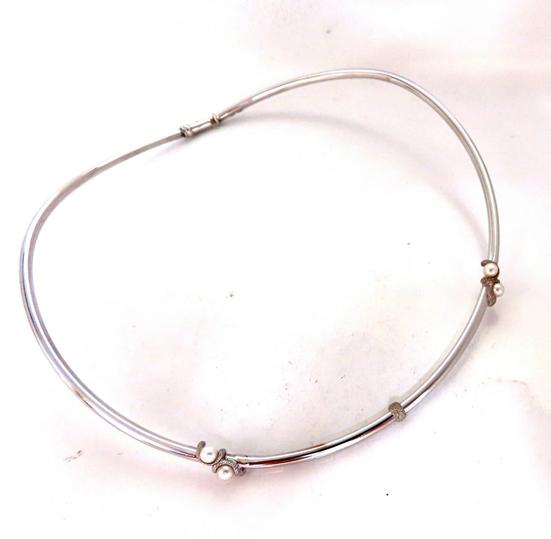 18kt Gold Tubular Diamond Cable Link Necklace ** - 3