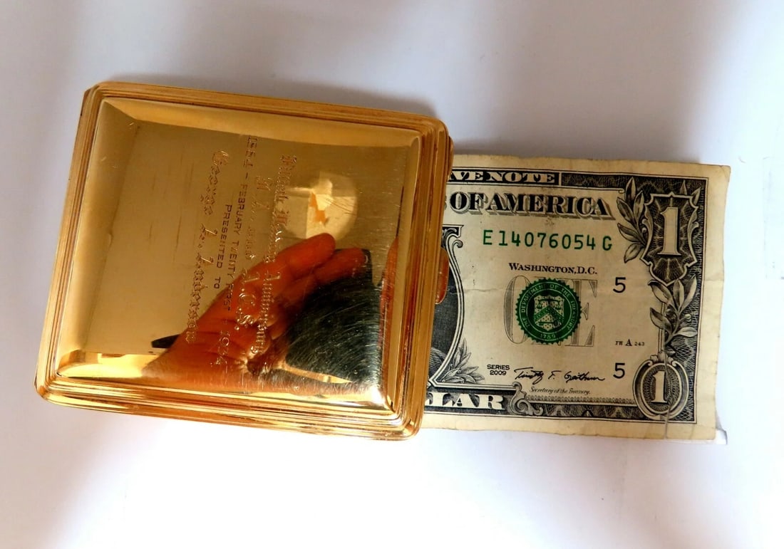 Authentic Gorham Longines Travel Clock 14 Karat Folding 8 Day Power Reserve** - 10