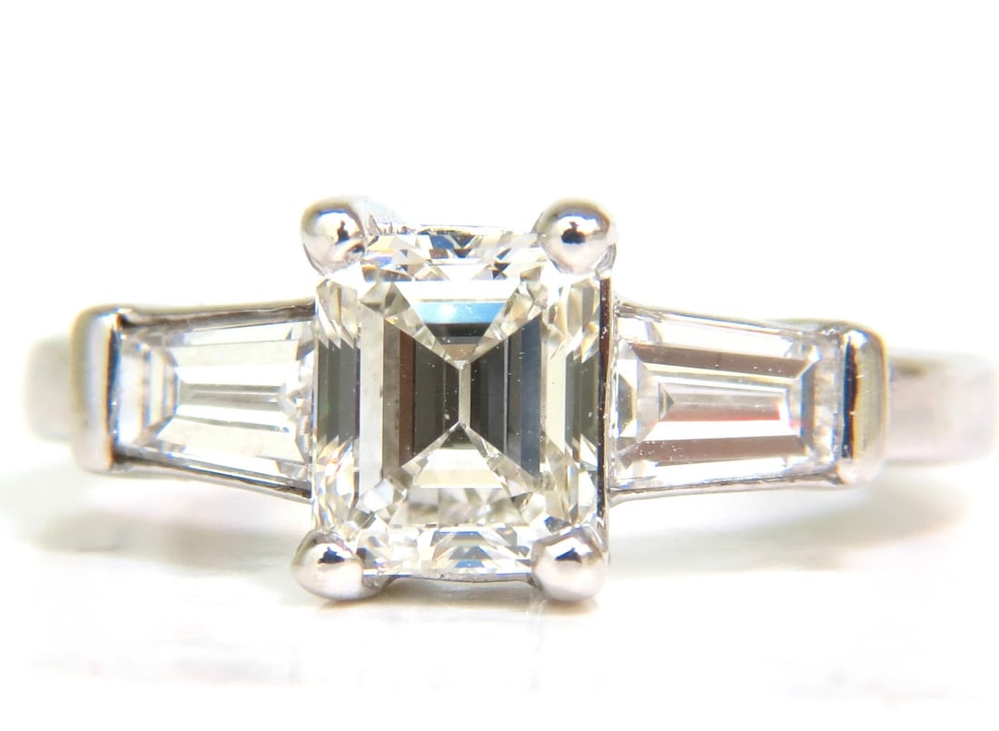 GIA 1.56CT BRILLIANT EMERALD CUT DIAMOND RING J/VVS2 SOLITAIRE+ (1 of 11)