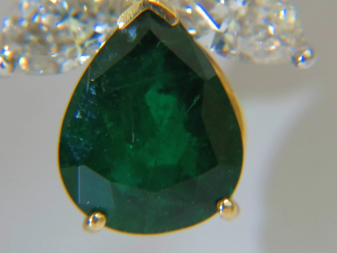 8.31CT NATURAL DIAMOND EMERALD PENDANT STAR 14kt Gold ** - 3