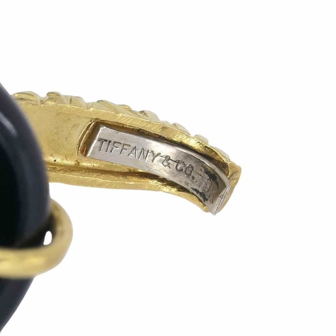 Vintage Tiffany & Co. 18k Gold Onyx Necklace - 5