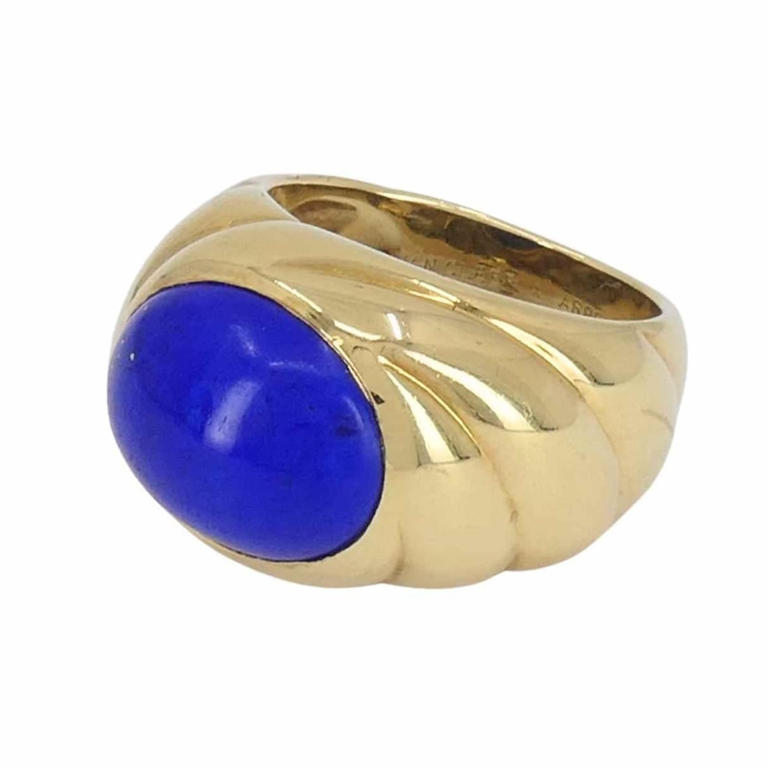 Vintage Van Cleef & Arpels 18k Gold Lapis Lazuli Ring - 10