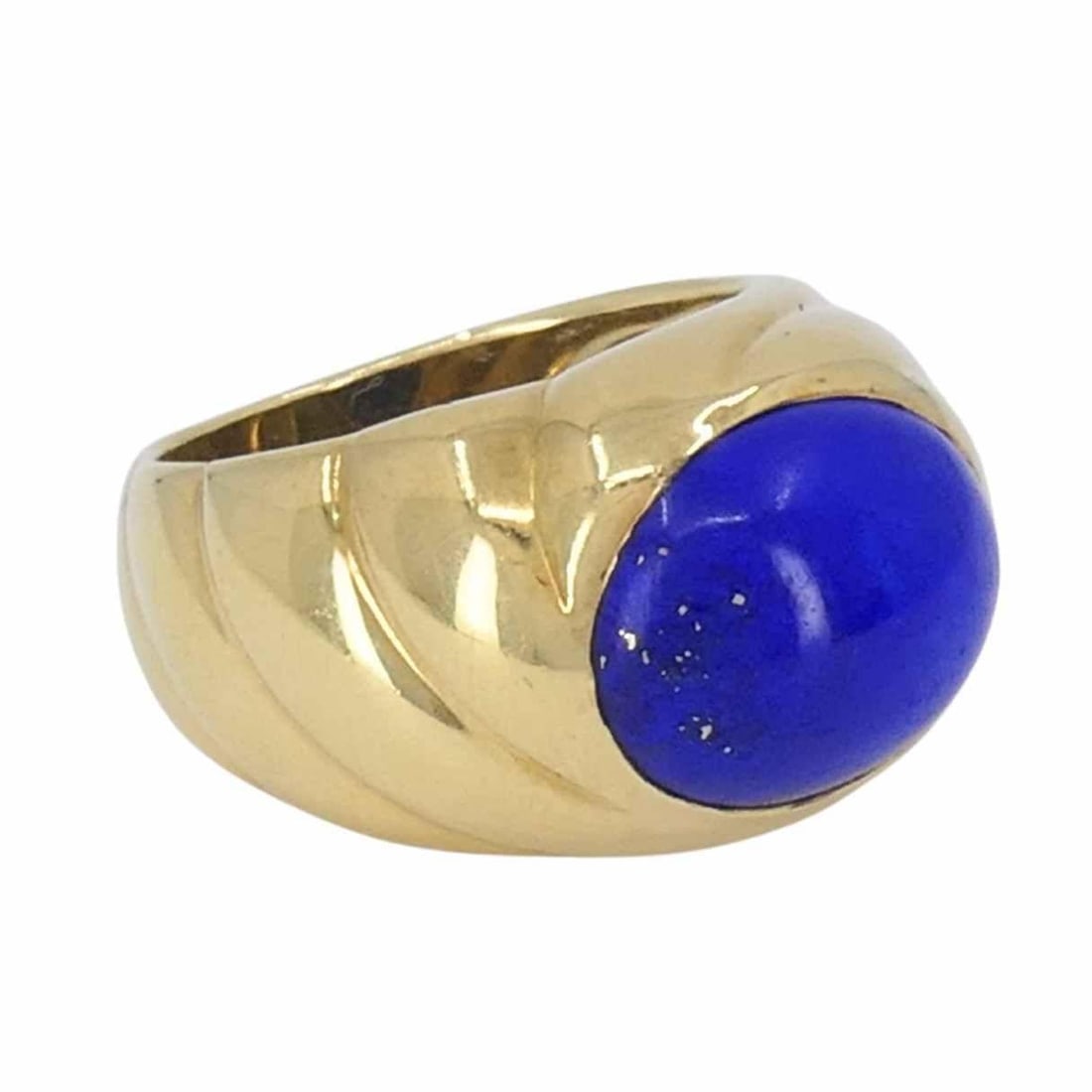 Vintage Van Cleef & Arpels 18k Gold Lapis Lazuli Ring - 9