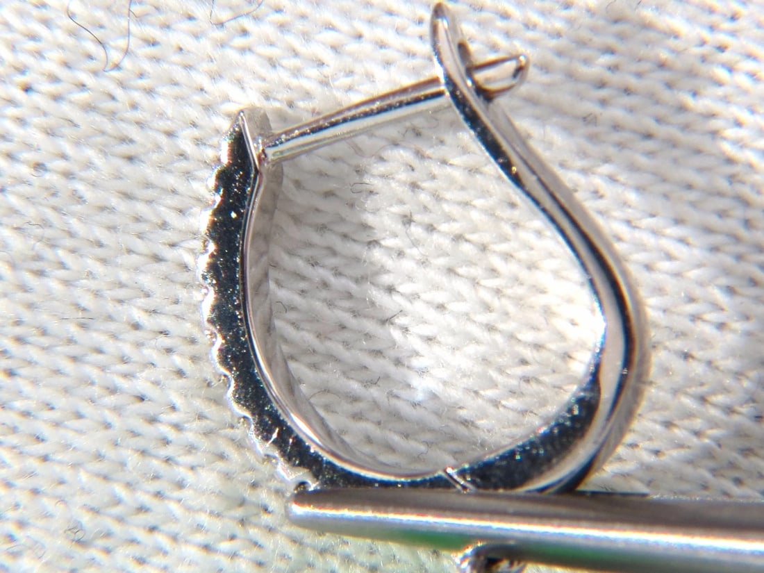 27.80ct GREEN QUARTZ DIAMOND DANGLE EARRINGS 14KT** - 3