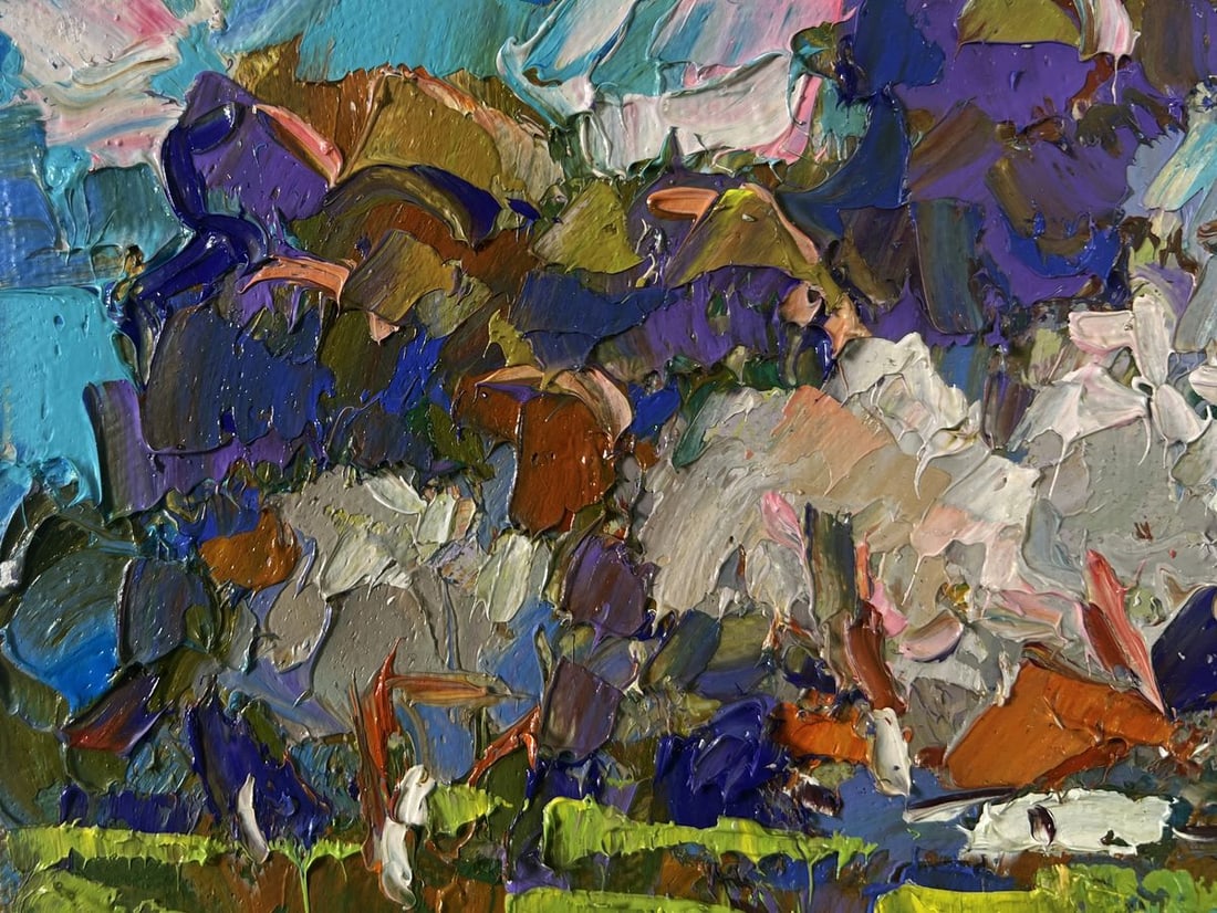 Oil painting As the snow melts early spring comes Oksana Ivanyuk - 7