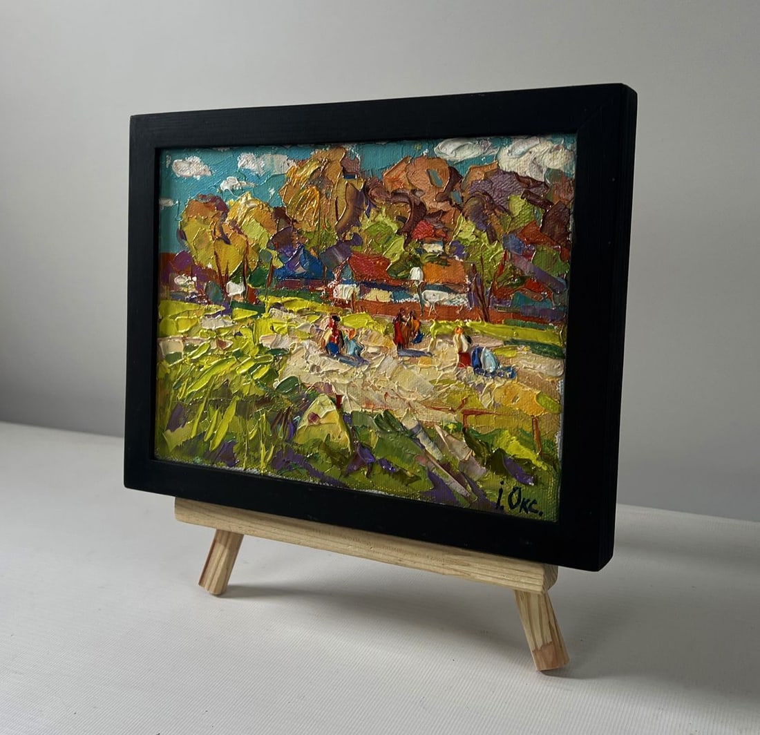 Oil painting On the pasture silence Oksana Ivanyuk - 2