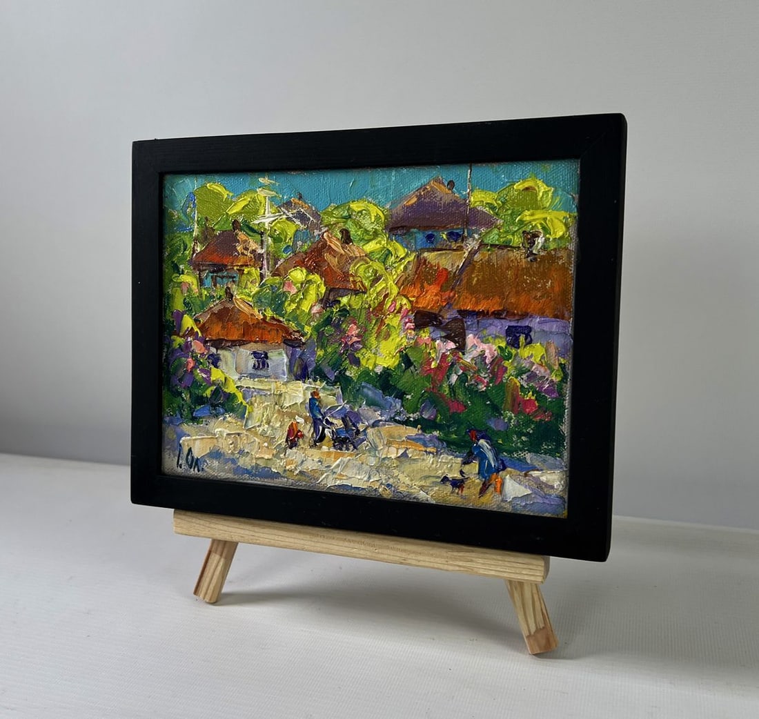 Oil painting Bloom and light between buildings Oleksiy Ivanyuk - 2