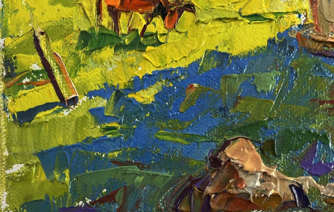 Oil painting Work silence under the evening sky Oleksiy Ivanyuk - 6