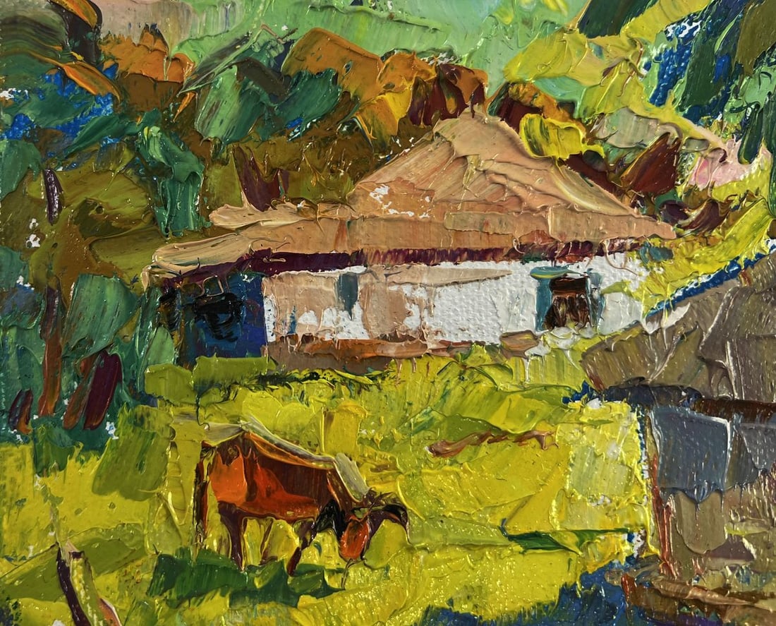 Oil painting Work silence under the evening sky Oleksiy Ivanyuk - 7