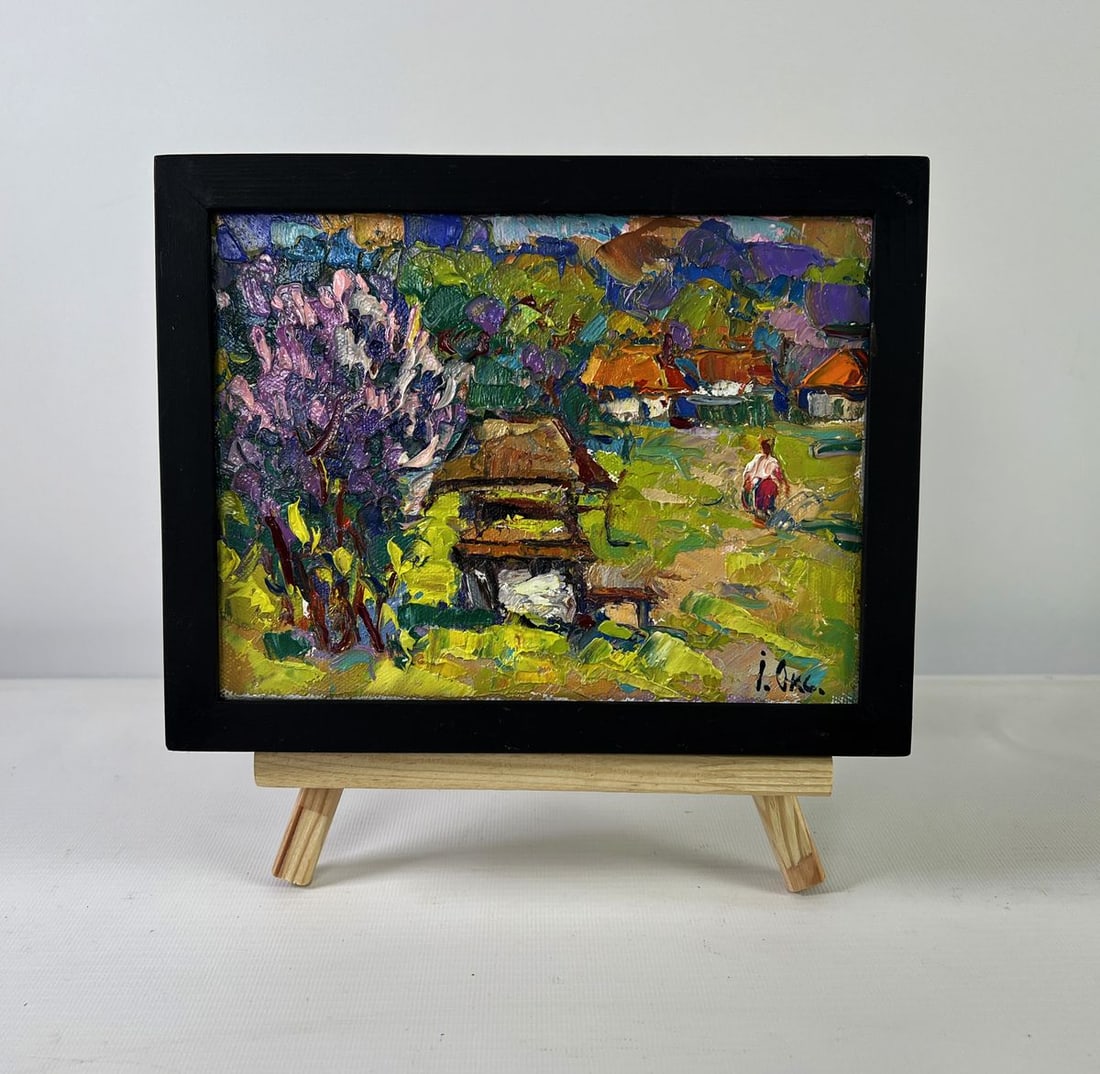 Oil painting Earth awakens to new life Oksana Ivanyuk: Title: Oil painting Earth awakens to new life Oksana Ivanyuk Description: NoAAA5403 The Oil painting on canvas titled "Earth Awakens to New Life" captures the joyful rebirth of the land with vibrant