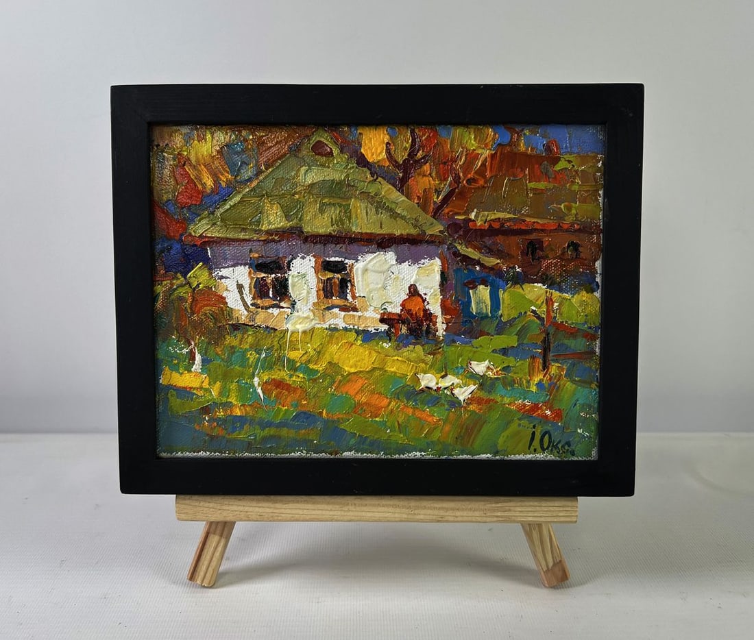 Oil painting Light dances on every blade of grass Oksana Ivanyuk (1 of 8)