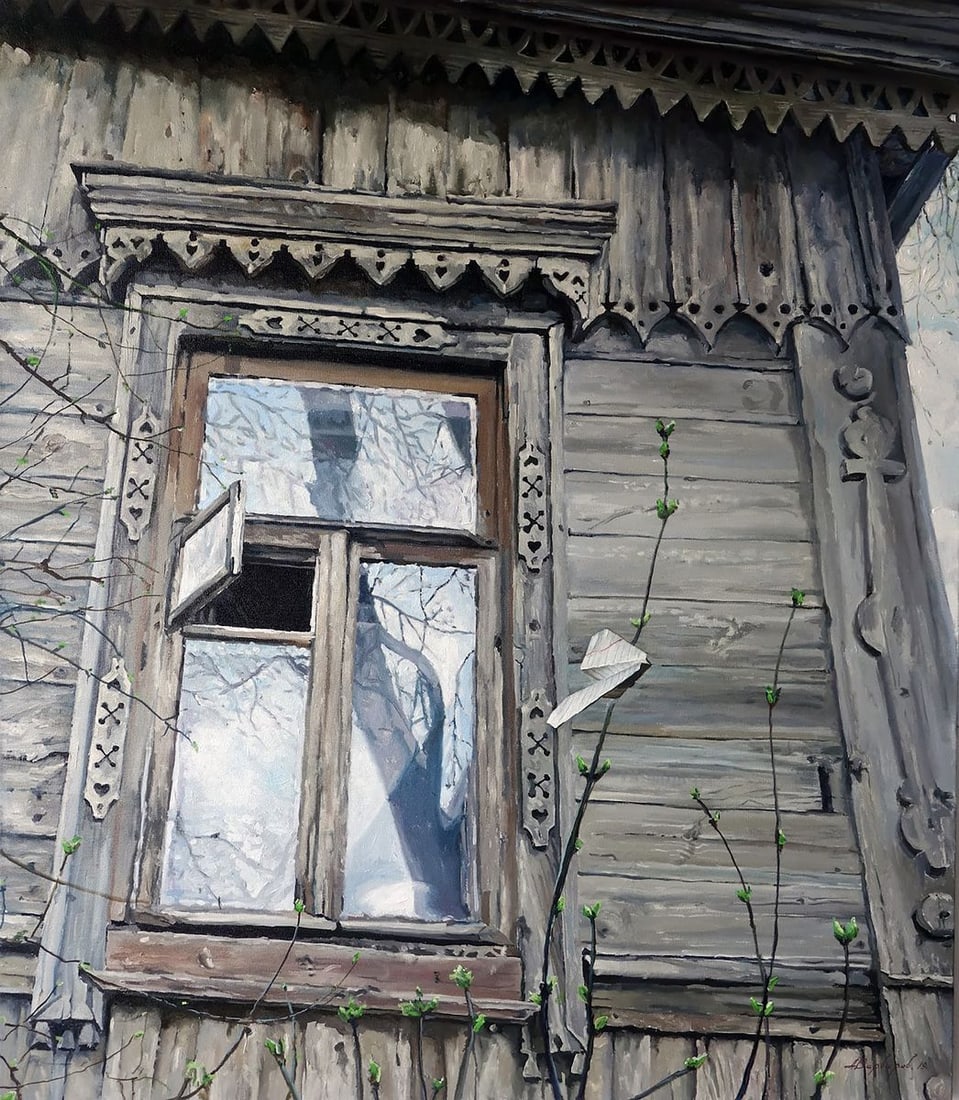 Oil painting Window Varvarov Anatoly Viktorovich: Title: Oil painting Window Varvarov Anatoly Viktorovich Description: NoVarv 151 *** ABOUT THIS PAINTING *** * TITLE: "Window" * ARTISTS: Varvarov Anatoly Viktorovich * SIZE: 155x135 cm/'61.02x53.14 in