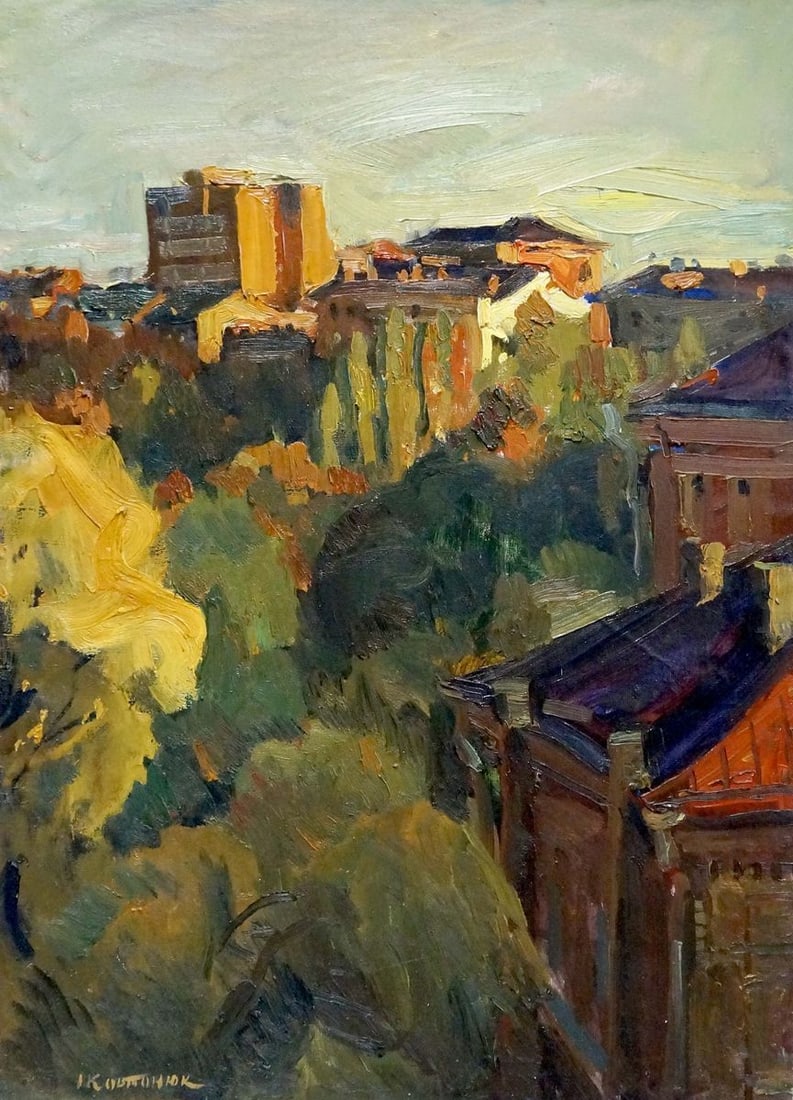 Oil painting Urban landscape Kovtonyuk Ivan Anan'yevich (1 of 8)