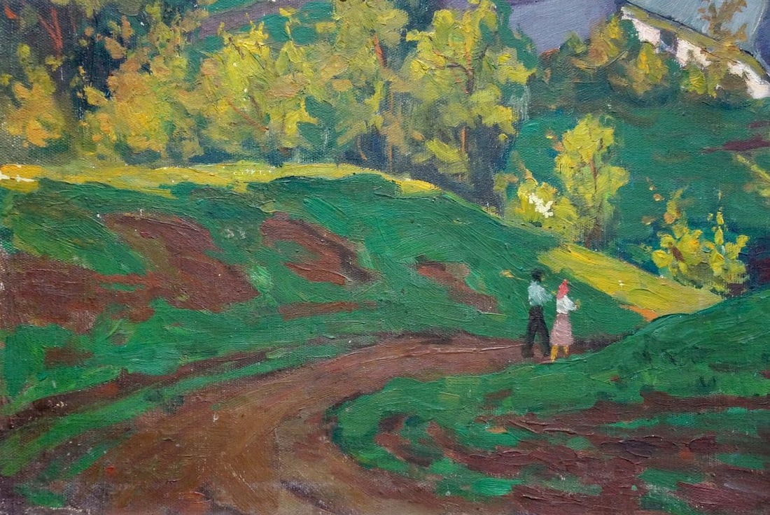 Oil painting Rural landscape - 2