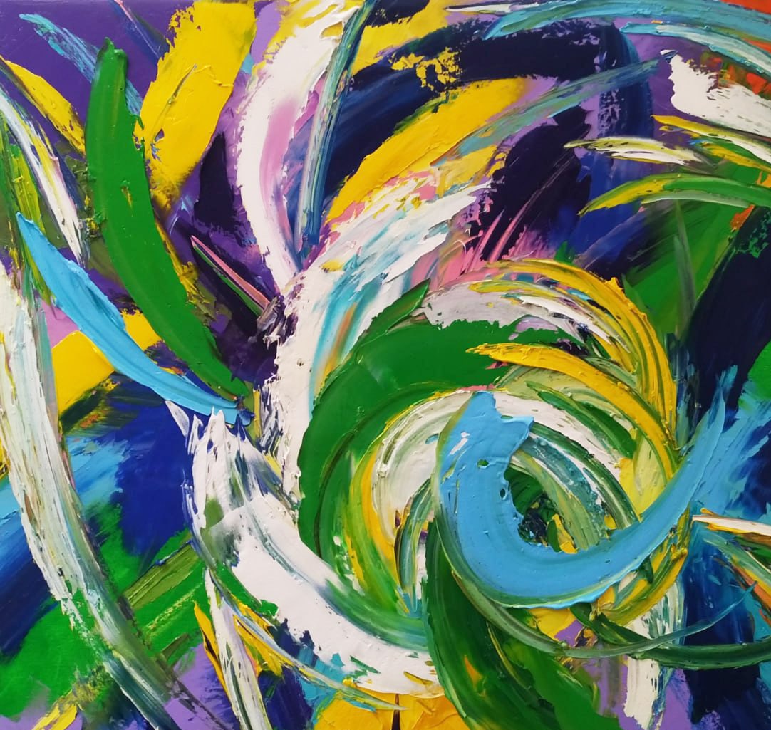 Abstract Oil painting Universe Nina L - 2