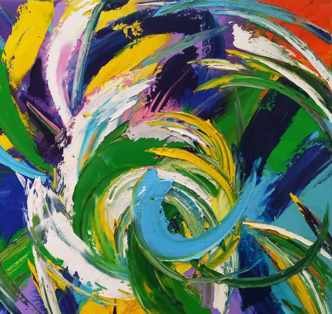 Abstract Oil painting Universe Nina L - 3